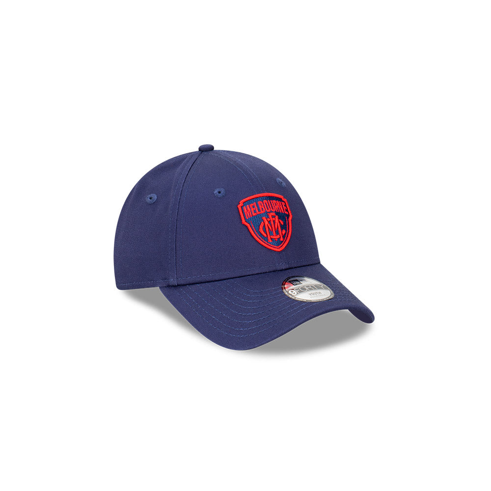 Melbourne Demons Kids Hat - AFL Official Team Colour Navy Blue 9Forty Kids Strapback Cap - New Era